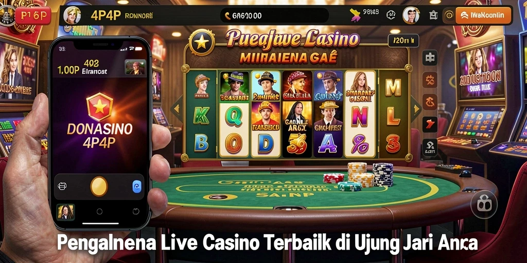 Gameplay Live Casino di 4P4P yang menegangkan dan interaktif.