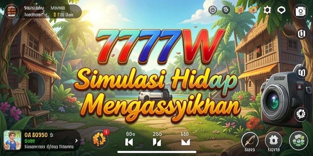 Tampilan gameplay menarik dari 7777W yang penuh dengan aktivitas.