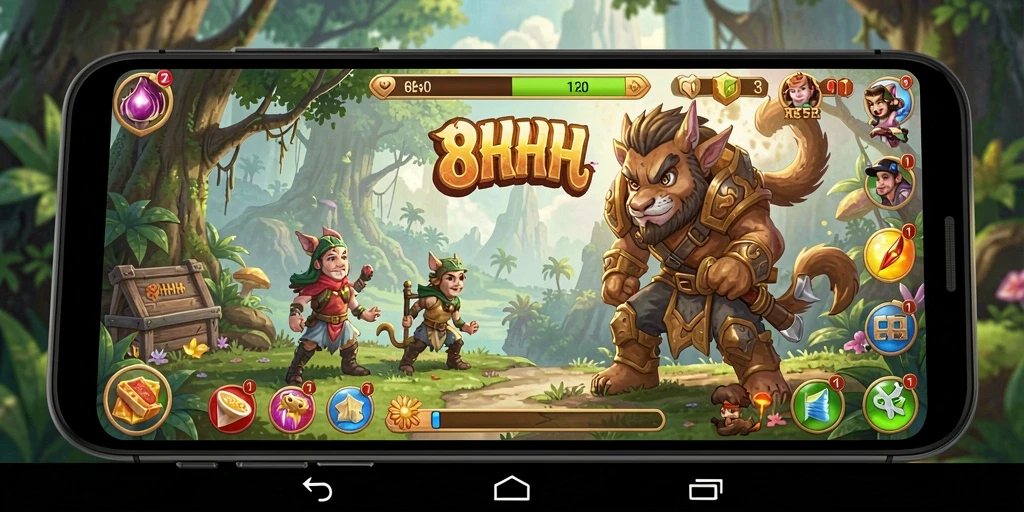 Tampilan gameplay seru dan menantang di 8HHH.