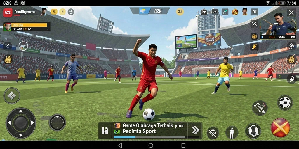Tampilan gameplay mendebarkan dari permainan olahraga 8ZK.