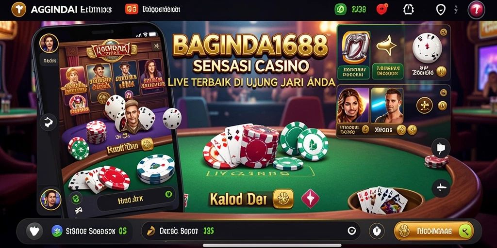 Tampilan menarik dari permainan Live Casino di BAGINDA168.