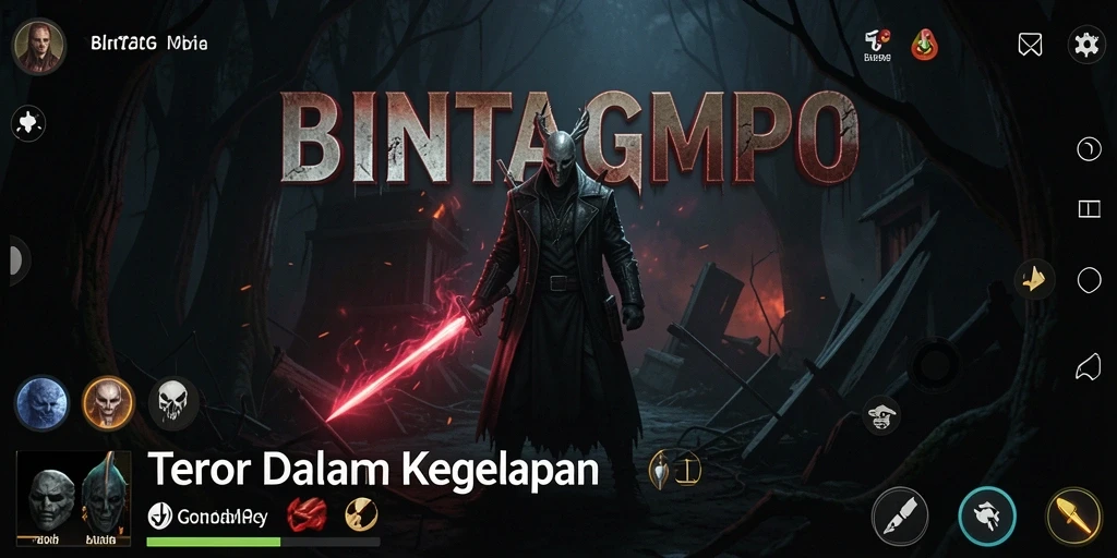 Tampilan gameplay menegangkan dari BINTANGMPO yang penuh misteri dan ketakutan.