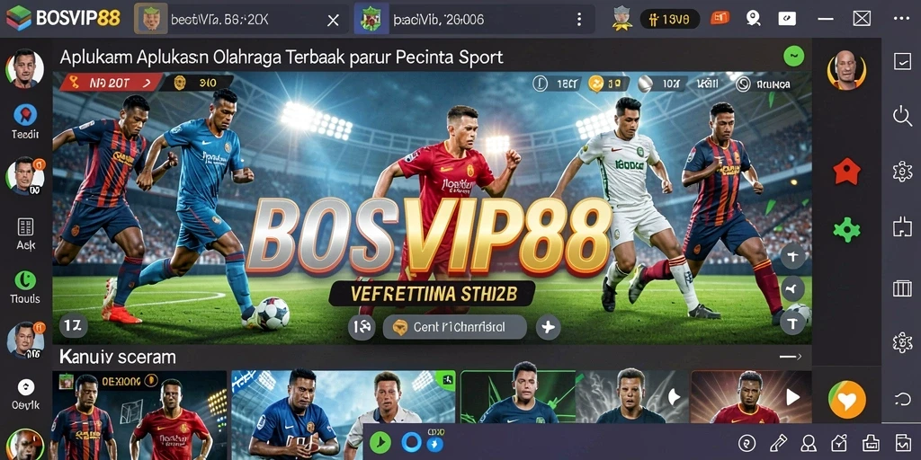 Tampilan gameplay seru dalam BOSVIP88 saat bermain olahraga.