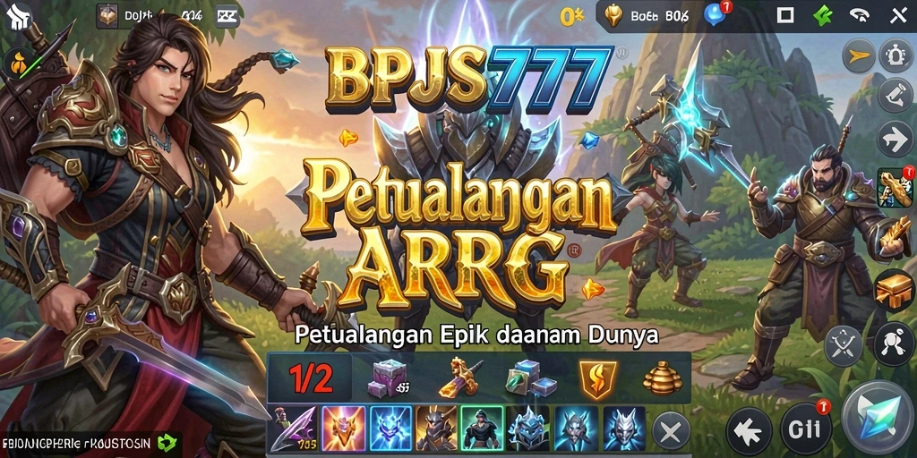 Tampilan gameplay BPJS777 yang mendebarkan dengan pertempuran ARPG.