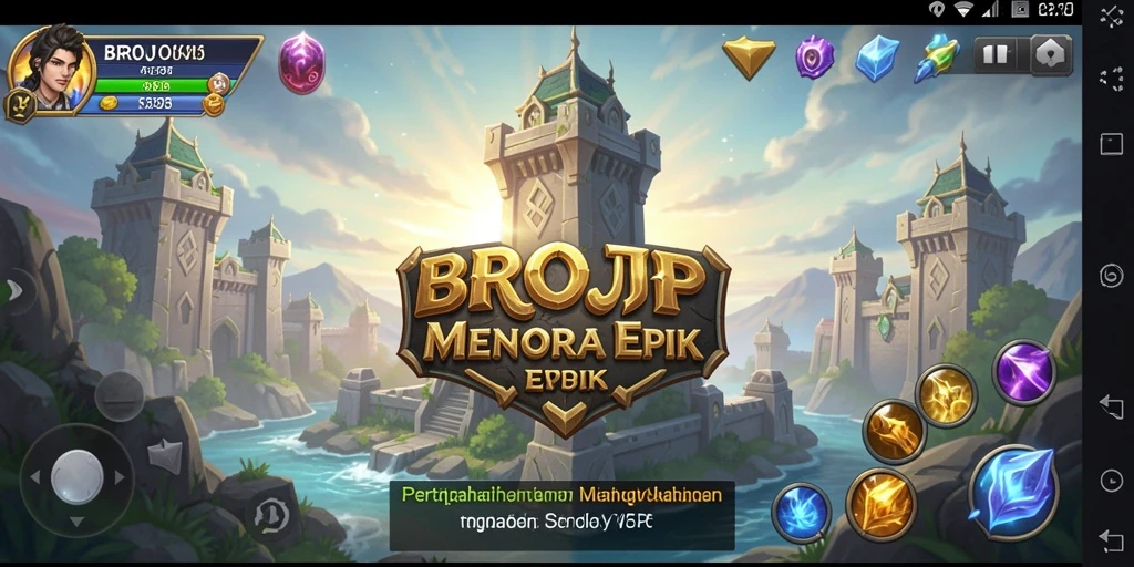 Tampilan gameplay BROJP yang menegangkan dalam mode Tower Defense.