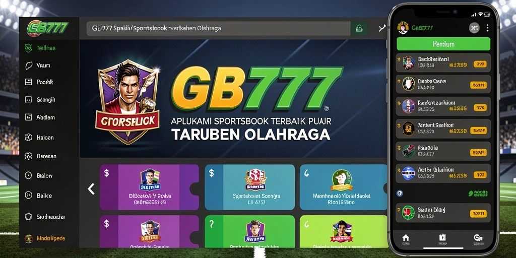 Tampilan antarmuka pengguna GB777 dalam aksi taruhan olahraga.
