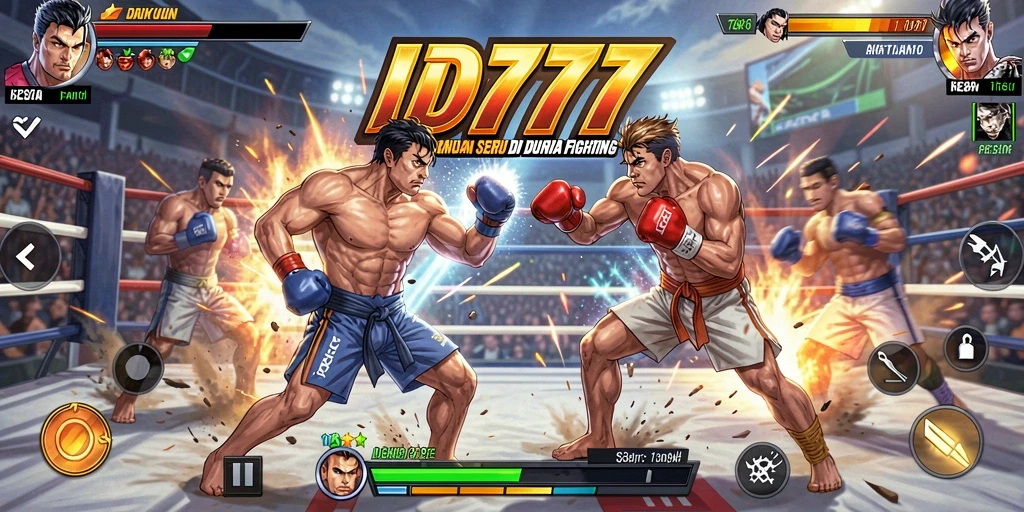 Screenshot gameplay ID777 menampilkan pertarungan yang mendebarkan.