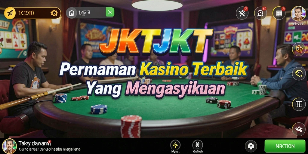 Tampilan gameplay seru di JKTJKT yang menampilkan aksi kasino.