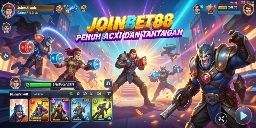 Tampilan gameplay seru JOINBET88 dengan beragam tantangan dan karakter.