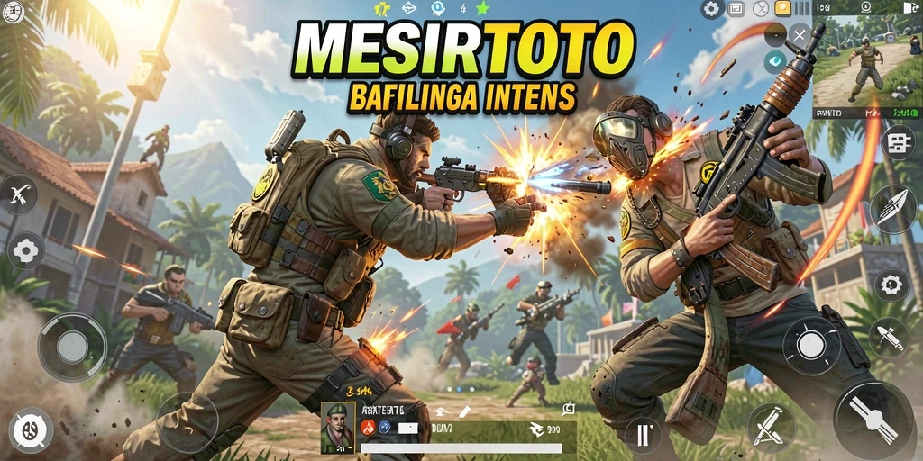 Tampilan aksi mendebarkan di <strong>MESIRTOTO</strong> saat pemain berkompetisi di arena Battle Royale.