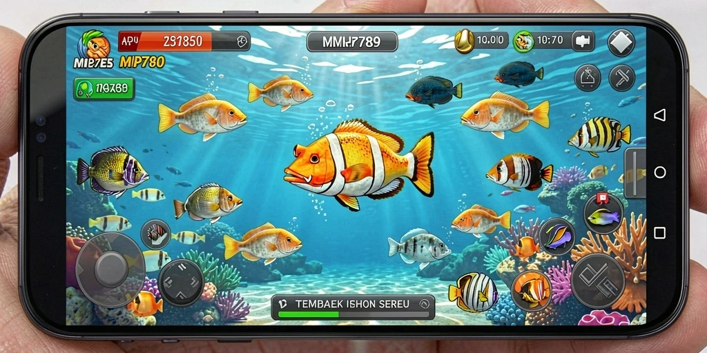 Gameplay mendebarkan dengan berbagai tangkapan ikan yang menantang.