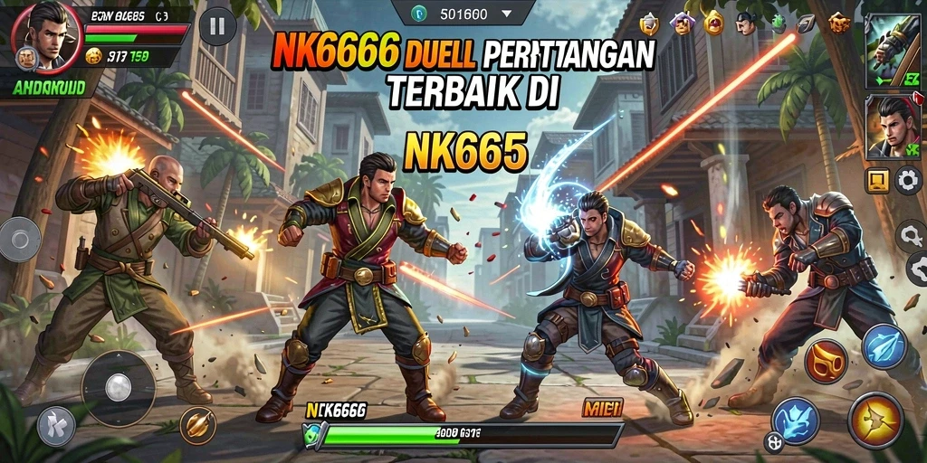 Gameplay NK666 menampilkan pertarungan seru dengan aksi karakter yang dinamis.