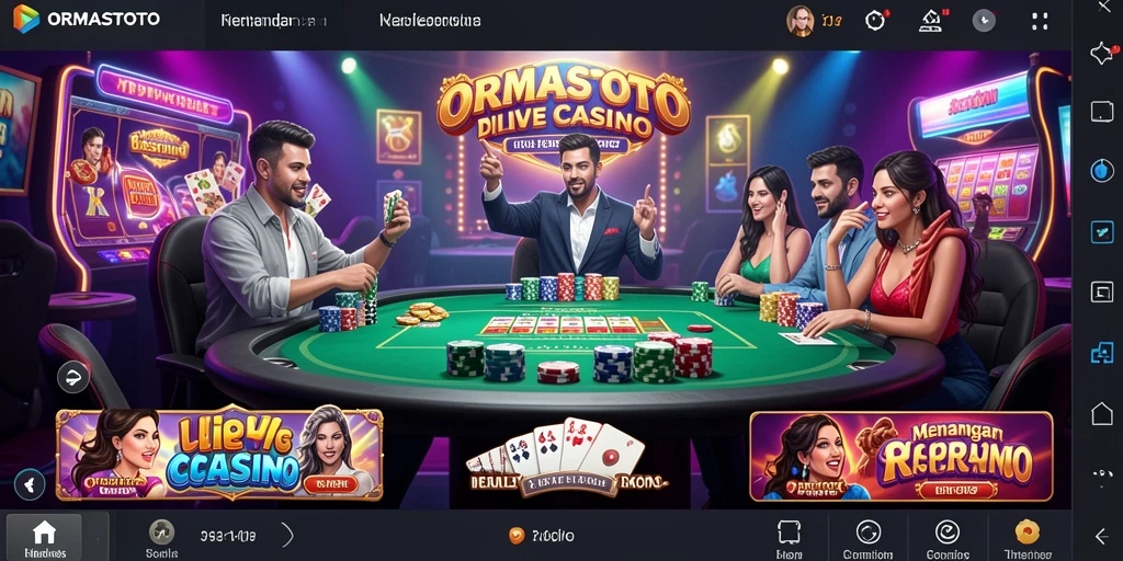 Tampilan gameplay Live Casino yang menarik di ORMASTOTO.