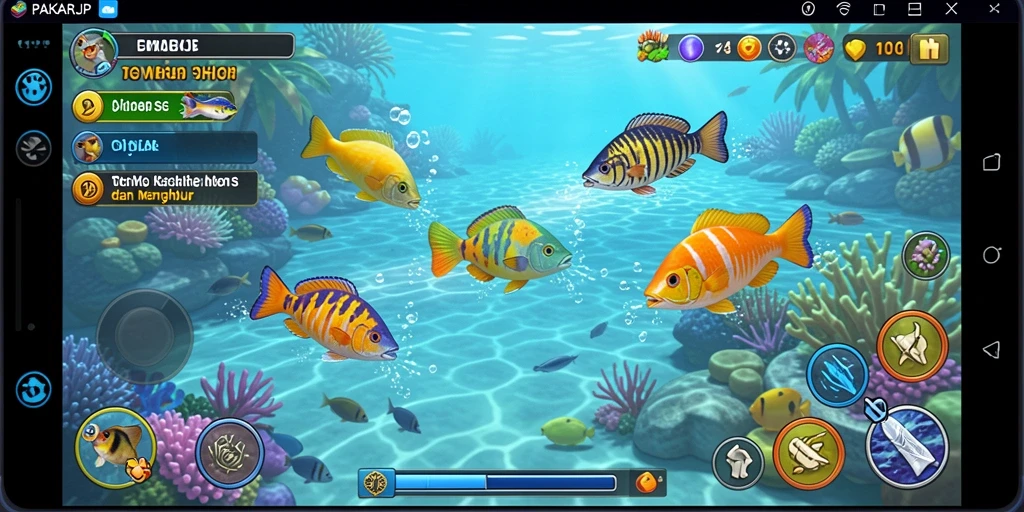 Tampilan menarik dari gameplay PAKARJP menembak ikan.