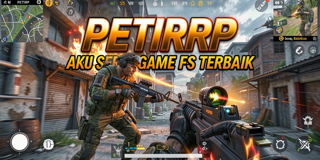 Tangkapan layar menunjukkan aksi seru dalam game FPS PETIRRP.