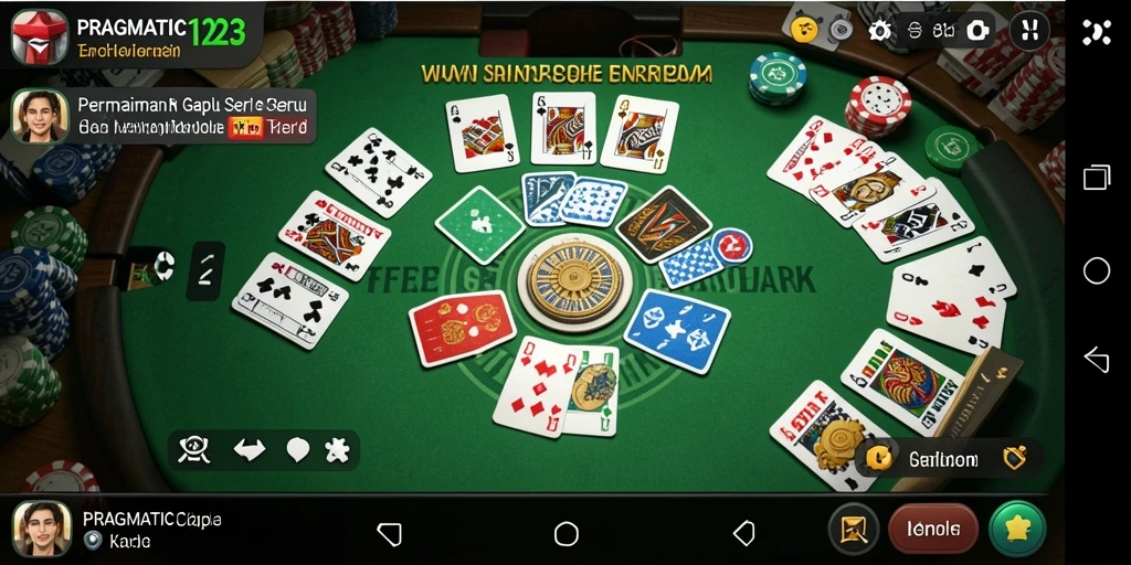 Tampilan gameplay seru dalam PRAGMATIC123 saat bermain Gaple.