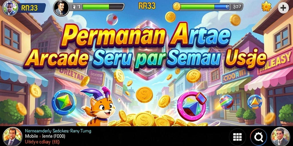 Screenshot gameplay RR33 menampilkan aksi seru dalam permainan arcade.