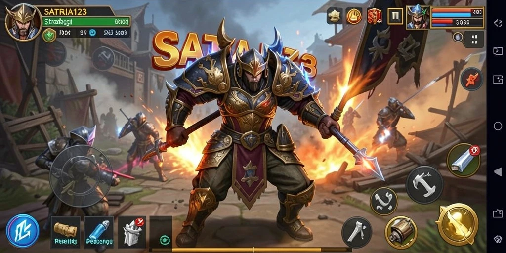 Tampilan gameplay SATRIA123 yang menegangkan dan seru.