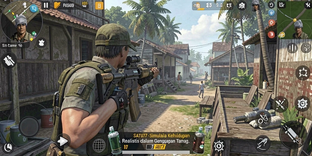 Tampilan gameplay SATU77 yang menakjubkan dan interaktif.