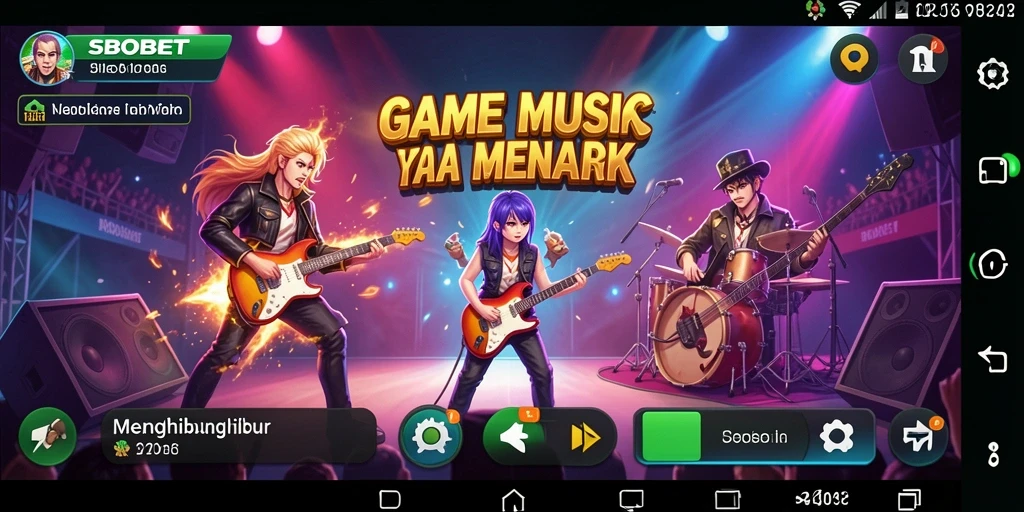 Tampilan gameplay <strong>SBOBET</strong> yang seru dan interaktif dengan musik.
