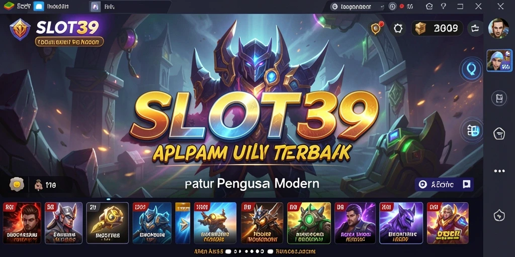 Tampilan gameplay utama SLOT39 yang sederhana dan efektif.