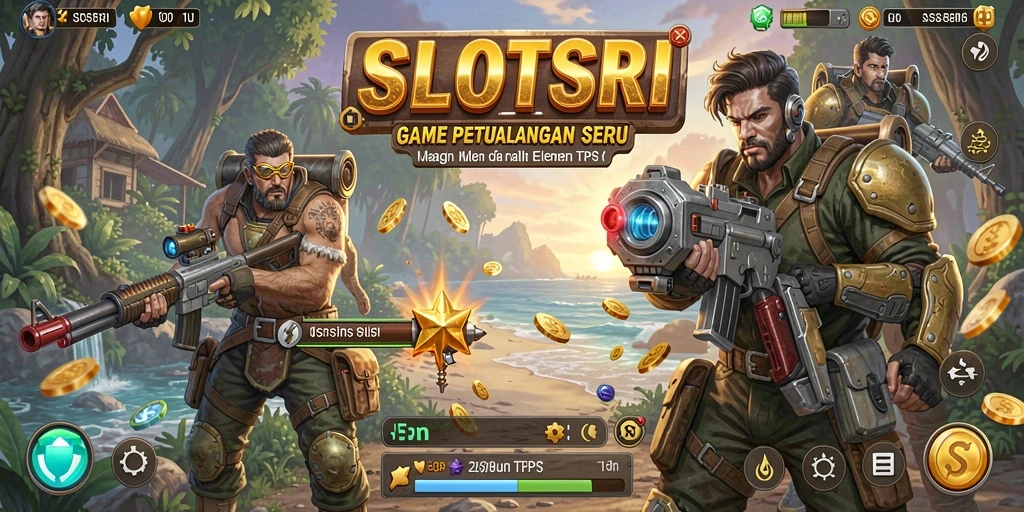 Tampilan gameplay seru di SLOTSRI dengan aksi TPS yang memukau.