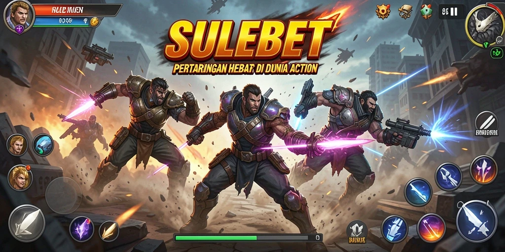 Screenshot SULEBET menampilkan pertarungan seru di mode Action.
