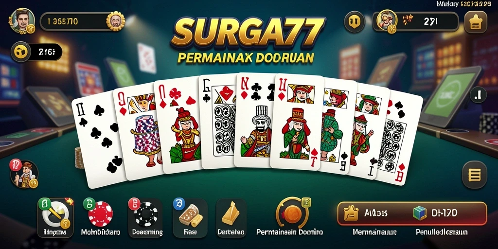 Tampilan gameplay Domino yang seru di SURGA77.
