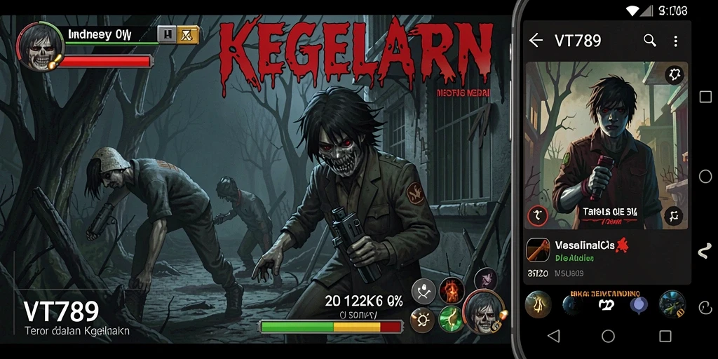 Gameplay menegangkan dengan suasana gelap dan mencekam.