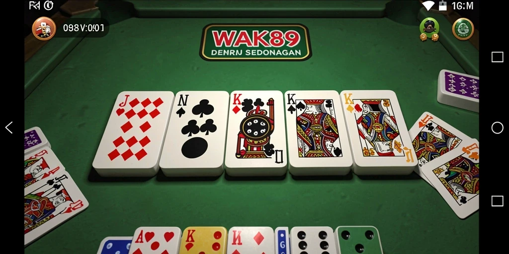 Tampilan gameplay seru dalam permainan Domino WAK89.