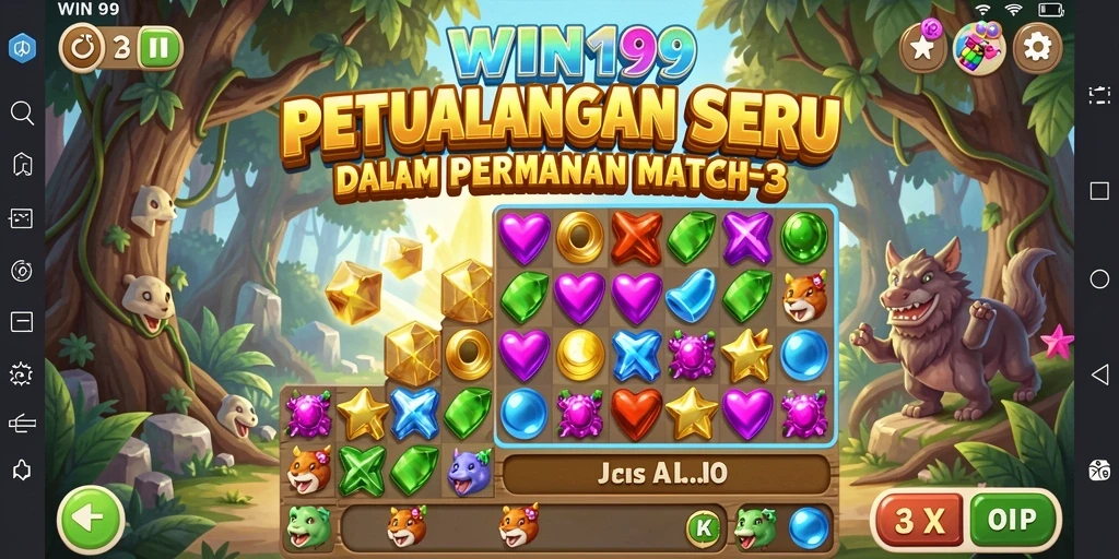 Gameplay seru dari WIN199 dalam genre Match-3 yang menantang.