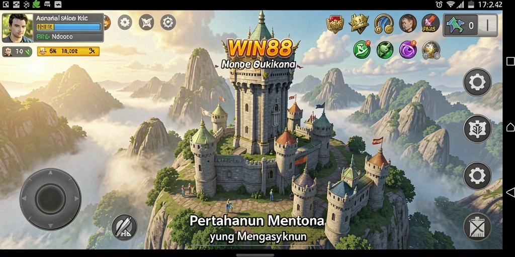 Gameplay menara pertahanan yang penuh aksi dan strategis.
