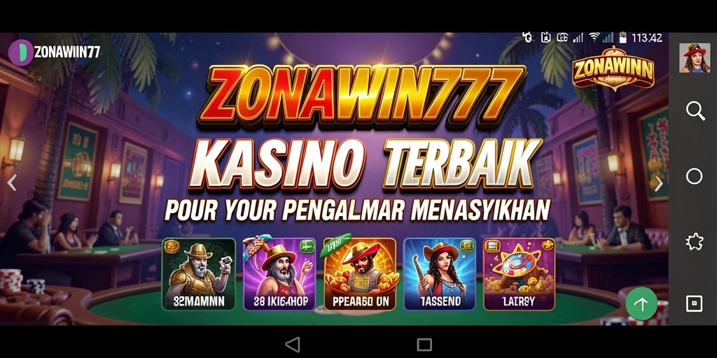 Tampilan gameplay ZONAWIN777 yang mengasyikkan dan penuh warna.